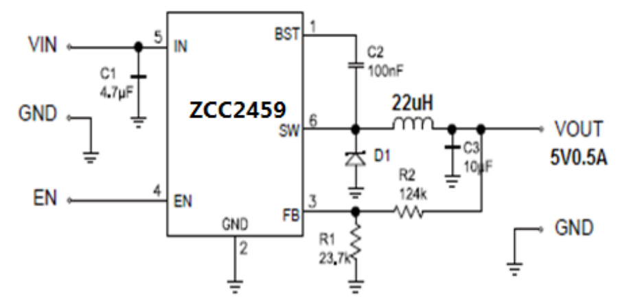 DCDC   60V0.5AСbZCC2459  MP2459