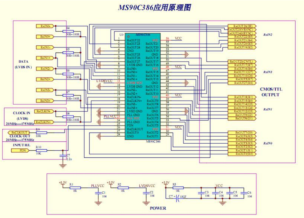 \ڱOؔz^ӡC 24bit lʽӿоƬMS90C386