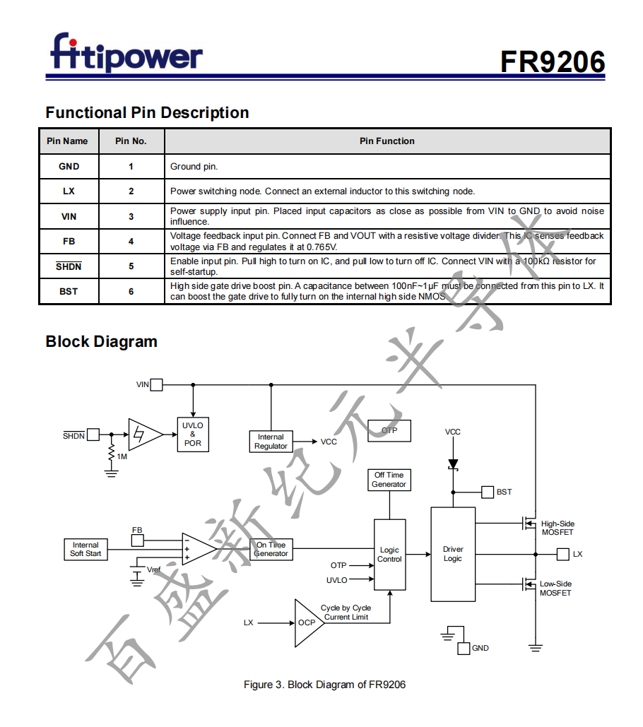FR9206 SOT23-6 3AͬоƬ DC-DCDQ