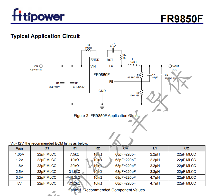 FR9850F 18V2AͬDC/DCDQ