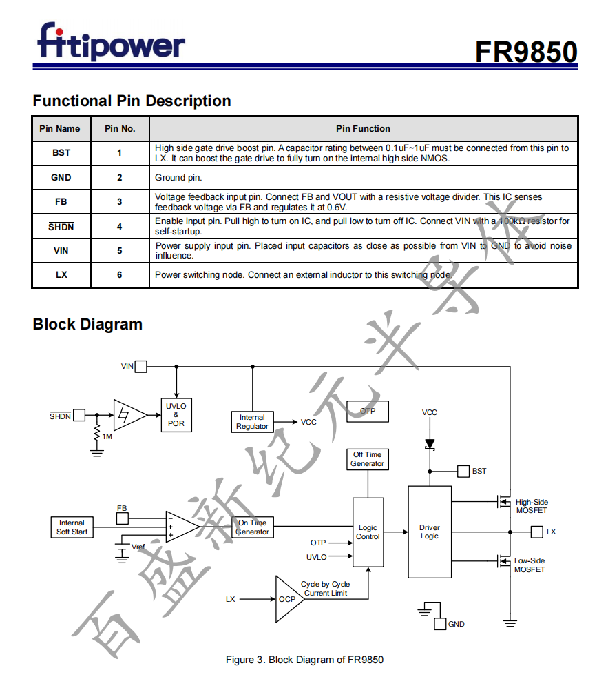 FR9850 SOT23-6 2AͬоƬ DC-DCDQ