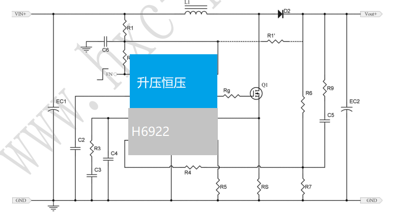 H6922 2.8C-40V ͆(dng)늉2.5VBOOST㉺оƬ 5V12V24VIC