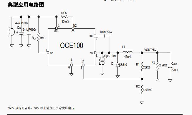 OCE100 100V/1.5A MOS  DC-DC