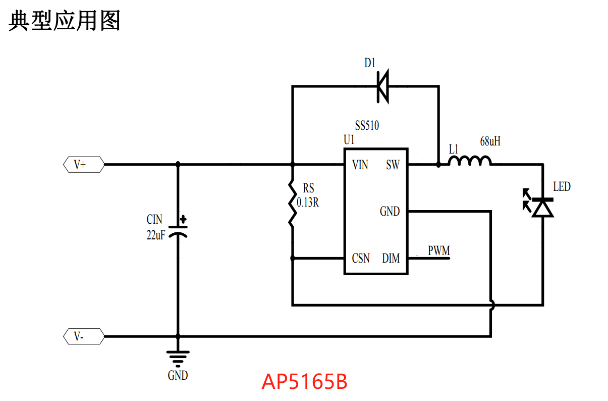 AP5165B 3-36V  1A  PWM{  LED (dng)оƬ _ ̖